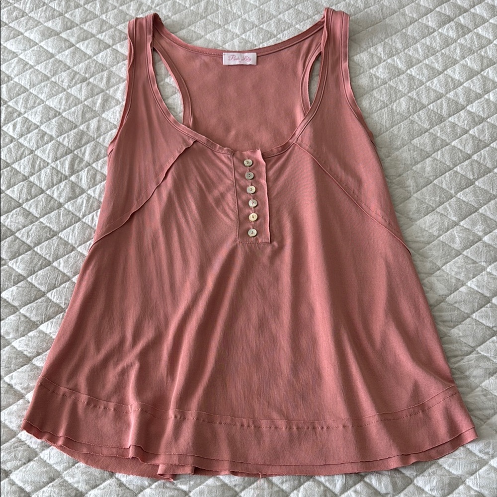 Women's Pink Sleeveless Top